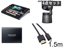 RGBlink Mini Edge・OBSBOT Tail Air  PTZ リモート IP 4K カメラ・Samsung 外付けSSD T5 1TB USB3.1 ・MicroHDMI to HDMI ケーブル1.5mセット
