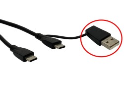 USB A to USB C変換アダプター(USB Cケーブル付き）