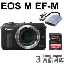 Canon ミラーレスカメラ EOS M ボディーのみ （EF-Mマウント）SDカード 64GB ＋ 2 in 1 SDカードリーダー付属