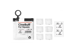 CineBuff Fur Square ラベリアマイク用 高密度ファー風防・固定マウントセット（ファー10枚／マウント30枚）