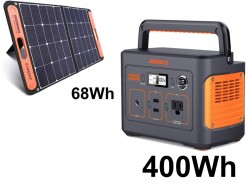 Jackeryポータブル電源 ソーラーパネル セット【 Jackery Solar Generator 400 ポータブル電源 / ソーラーパネル 68W】