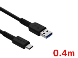 電源ケーブル (USB-A to C、0.4m)