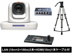 JVC 4K PTZ リモートカメラコントローラー【KY-PZ510NW /  JVC RM-LP100 】/ Libec RS-250D / ギガビットハブセット