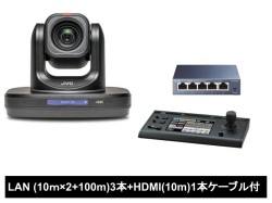 JVC 4K PTZ リモートカメラコントローラー【KY-PZ510NB /  JVC RM-LP100 】/ ギガビットハブセット