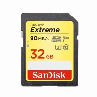 Sandisk 32GB UHS-I Class10 V30 Extreme 90MB/s SDXCカード