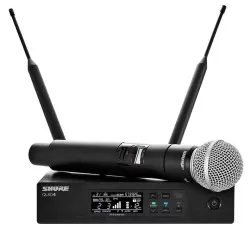 SHURE デジタルワイヤレスマイクシステム QLXD24/SM58-JB【QLXD4 デジタルワイヤレス受信機 ・QLXD2/SM58 ハンドヘルド型送信機】