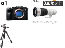SONY α1 ILCE-1（ボディーのみ) / SONY FE 600mm F6.3 GM OSS SEL600F63GM Eマウント/ Manfrotto 190シリーズ プロ三脚 アルミ4段 3Way雲台（173cm）セット_image