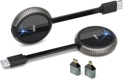 TIMBOOTECH ワイヤレス HDMI送受信機セット【 無線HDMI延長器】‎グレー