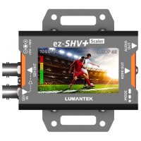 販売：Lumantek ez-SHV+ (SDI to HDMI スケーラー付コンバータ 2.7インチモニター付 プロンプター用反転出力対応)