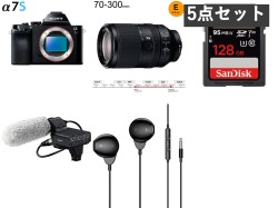 SONY α7S ILCE-7S / FE 70-300mm F4.5-5.6 G OSS / XLR-K3M / 128GB SDXC カード / イヤホン有線 3.5mmセット