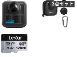 GoPro MAX2 アクションカメラ 8K 360度映像 / 128GB microSDXCカード / ハードトラベルストレージケース セット