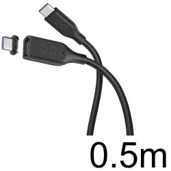 CIO マグネットシリコンケーブル 100W対応 防水規格 IPX5対応 USB Type-C 0.5m