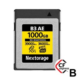 Nextorage 日本メーカー CFexpress 4.0 Type B 1000GBメモリーカード 最大読み出し速度3900MB/s 最大書き込み速度3600MB/s 最低継続書き込み速度1700MB/s NX-B3AE1000G