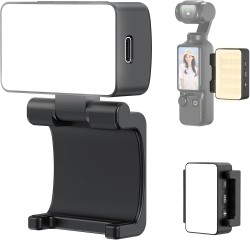VRIG Osmo Pocket 3用 LEDビデオライト 撮影用ライト 折りたたみ式補光灯 Type-C充電式 500mAh 防水 三色温度調節 FD-08