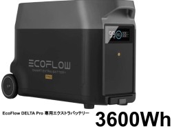 EcoFlow【  DELTA Pro 専用エクストラバッテリー 3600Wh 】【クロネコ発送不可/佐川急便配送】