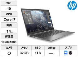 HP ZBook Firefly 14 G7 Mobile Workstation（テレビ会議Zoom、配信用 OBSインストール済）