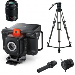 Blackmagic Studio Camera 4K Pro＋(Zoom＋Focus)Demand＋Panasonic LUMIX G X VARIO  45-175mm F4.0-5.6 ASPH＋Libec RS-250Dグランドスプレッダー