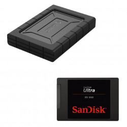 ORICO 2.5インチ HDD ケース USB3.1 Gen2＋SanDisk SSD Ultra 3D  1TB  SDSSDH3-1T00-J25