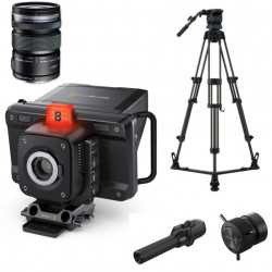Blackmagic Studio Camera 4K Pro＋(Zoom＋Focus)Demand＋OLYMPUS M.ZUIKO DIGITAL ED12-50mm f3.5-6.3 EZ＋Libec RS-250Dグランドスプレッダー