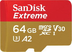 SanDisk Extreme 64GB microSDカード  UHS-I U3 V30