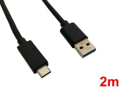 USB-A to USB-C ケーブル(2m)
