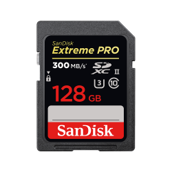 SanDisk  128GB UHS-II Class10   Extreme PRO 300MB/s SDXCカード