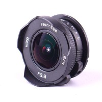 Pixco CCTVレンズ 超広角8mm f/3.8 魚眼レンズ マイクロフォーサーズ