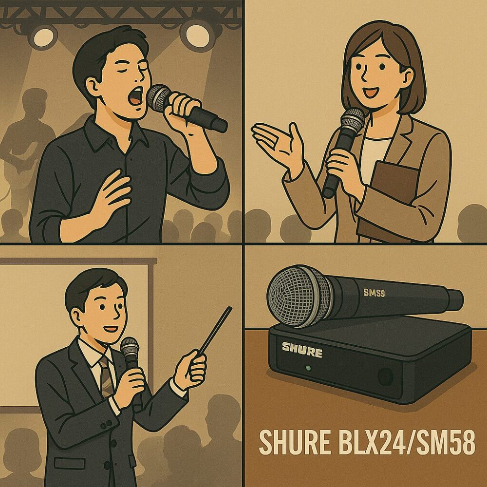 SHURE BLX24/SM58 SM58 ワイヤスボーカルシステムのご紹介！